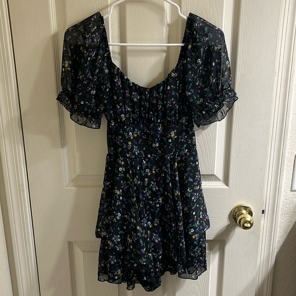 Black Floral Romper